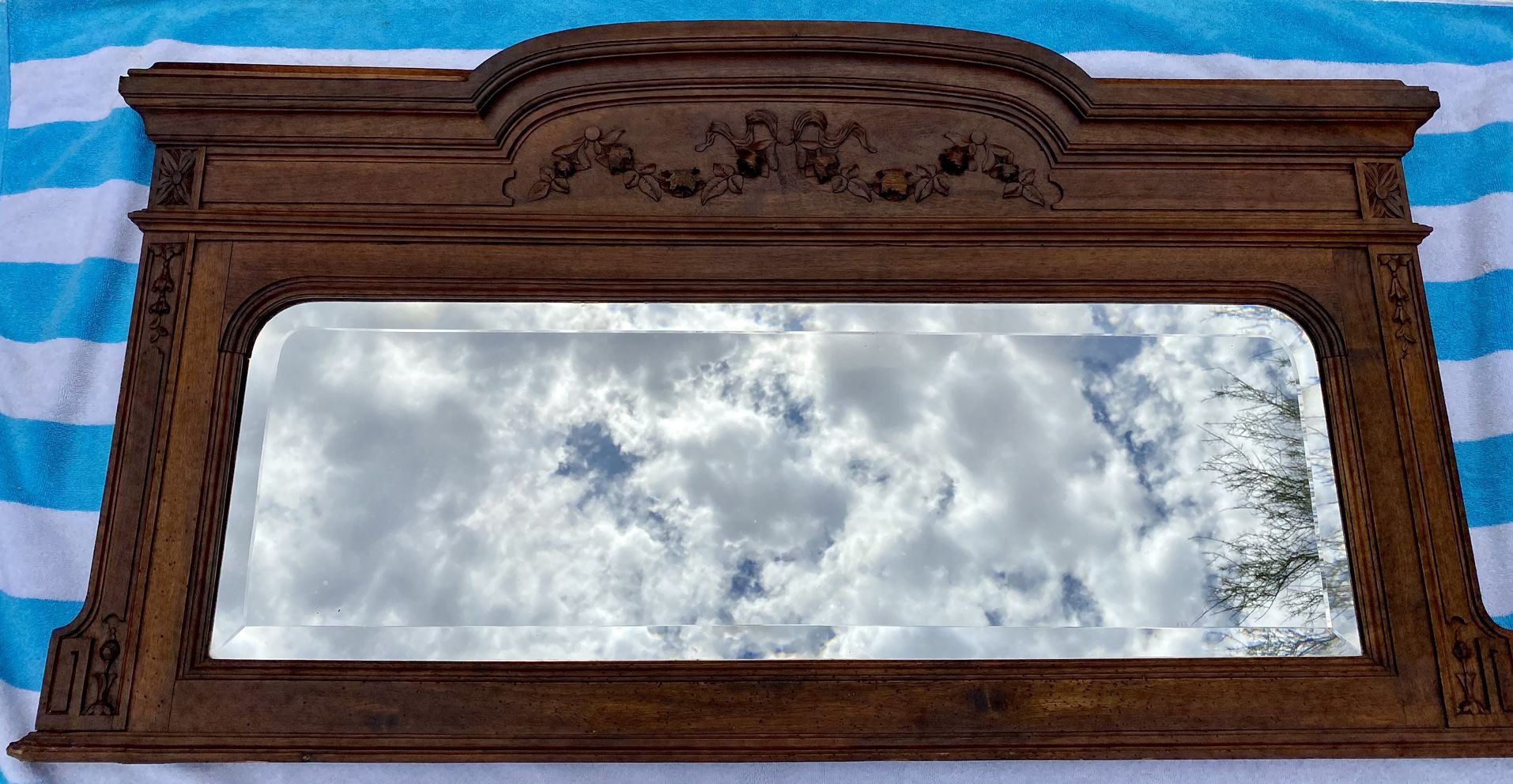 Vintage Solid Maple Mirror