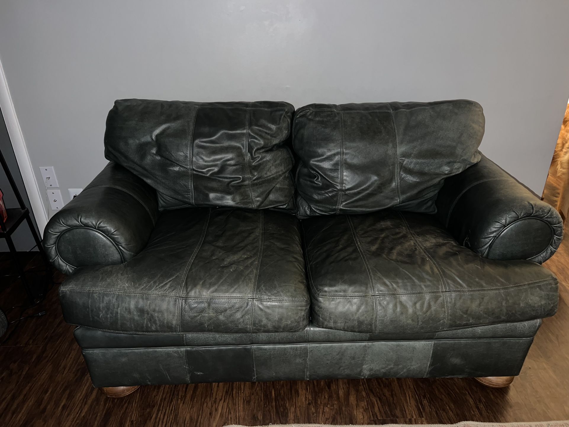 Leather Pull Out Couch