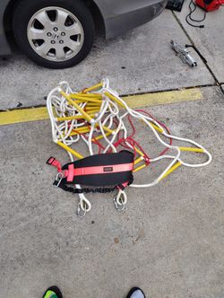 ISOP emergency fire escape rope ladder designed for 3-4 story homes.