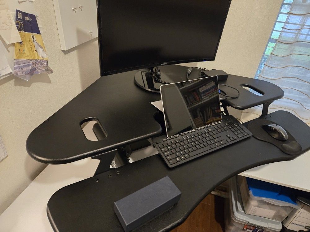 Varidesk Cube Corner 48” Standing Desk Converter