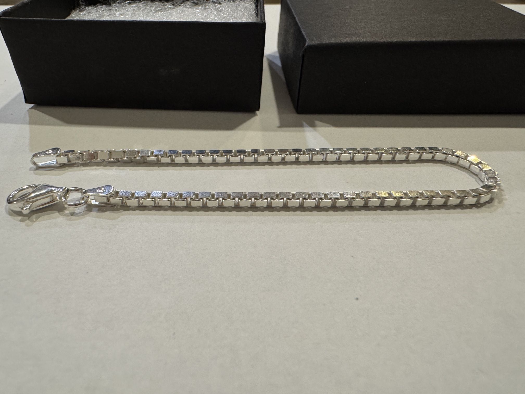 STERLING SILVER 925 Box Bracelet