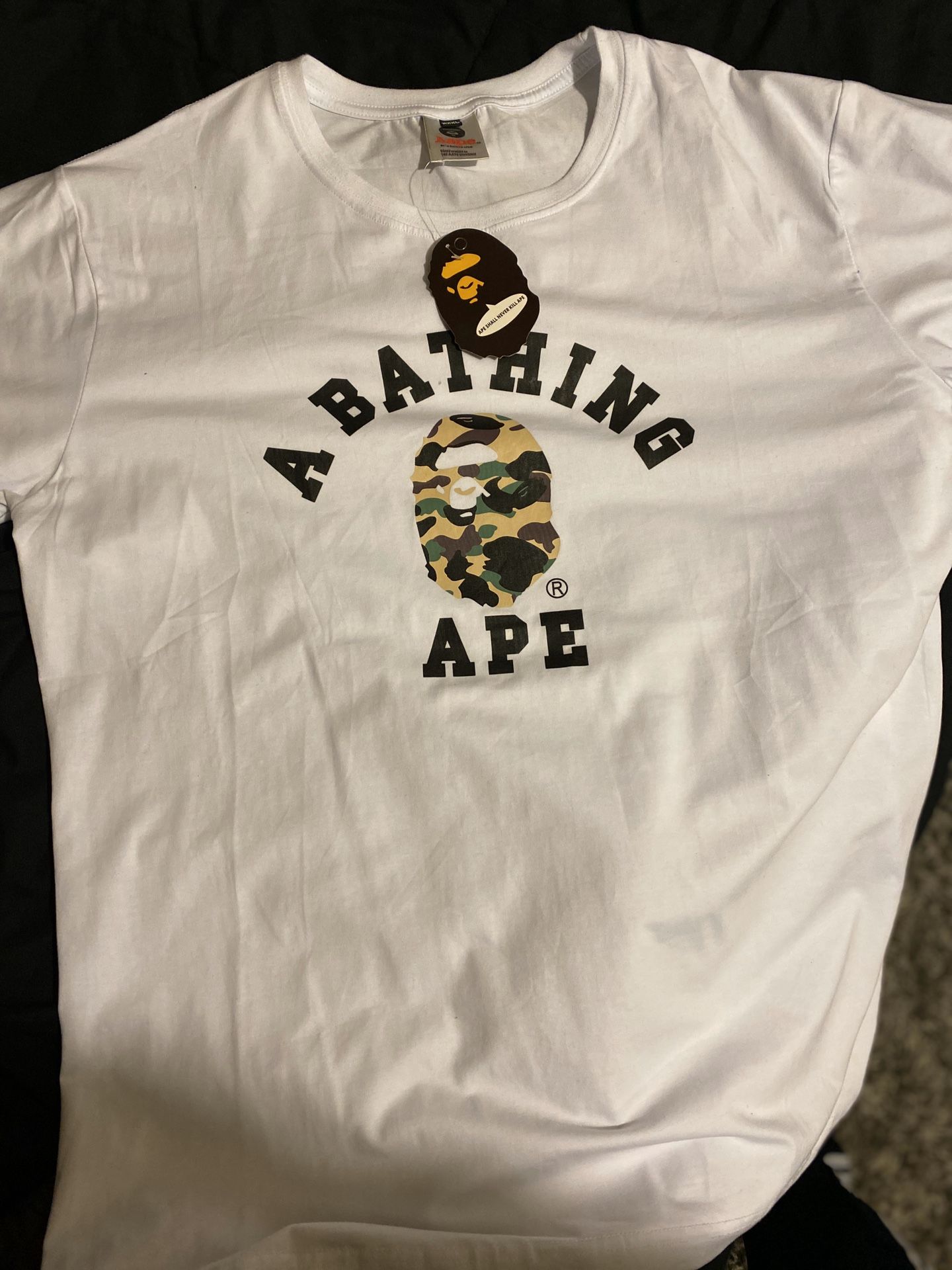 BAPE Bathing Ape Mens Large White Shirt BRAND NEW W TAGS