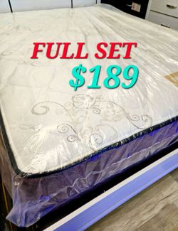 Ortopédic  Full Size  $189 (( Mattress And Box