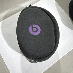 Beats solo headphones bag purple logo