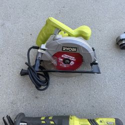 Ryobi Amp Corded 7-1/4 in. Circular Saw.
