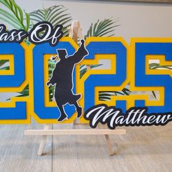 Graduation Wooden Sign, Class Of 2025 Graduation Sign, Personalized Graduation Sign, Handmade Graduation Sign