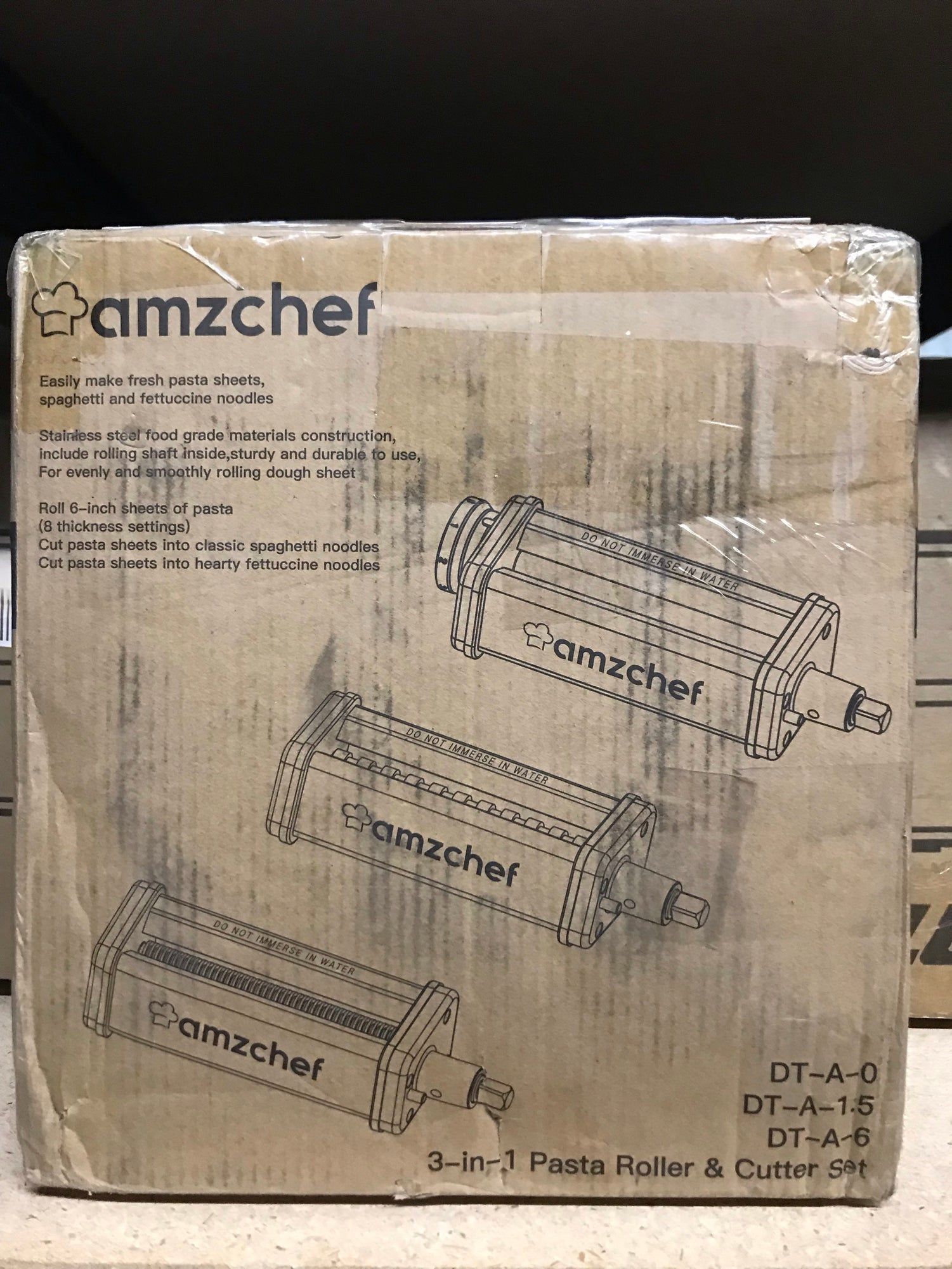 Amzchef 3-in-1 Pasta Maker Attachments Set for Kitchenaid Mixers