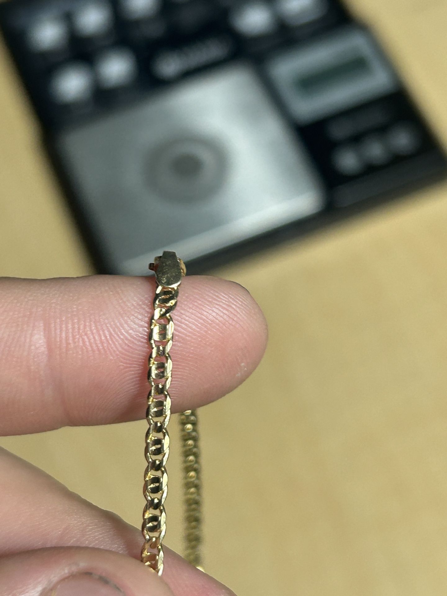 14k Yellow Gold Mariner Anchor Bracelet 3mm 3.25 Grams 8"