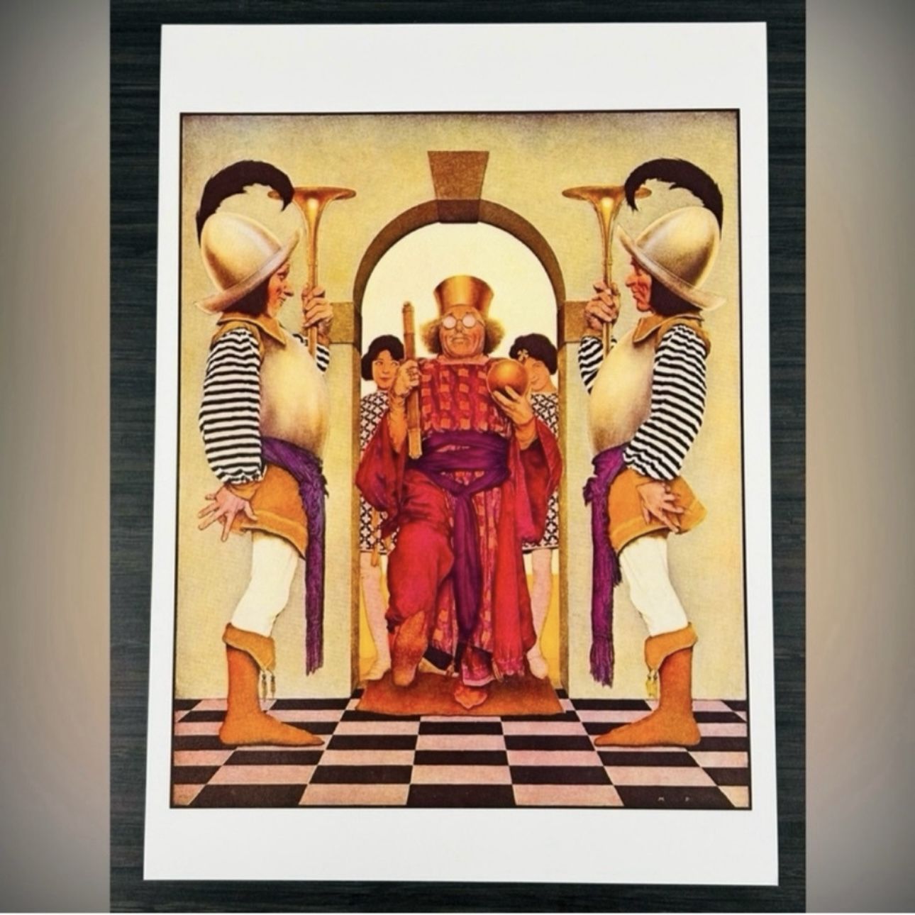 THE KING OF HEARTS Original Vintage Print Poster Maxfield Parrish Fine Art Deco Artist Antique Collectible Neoclassical Allegory Allegorical Painter