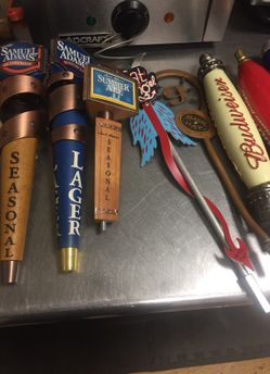 Assorted beer taps