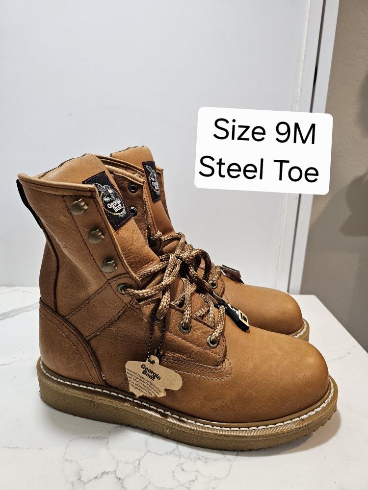 Georgia Steel Toe Work Boots Size 9