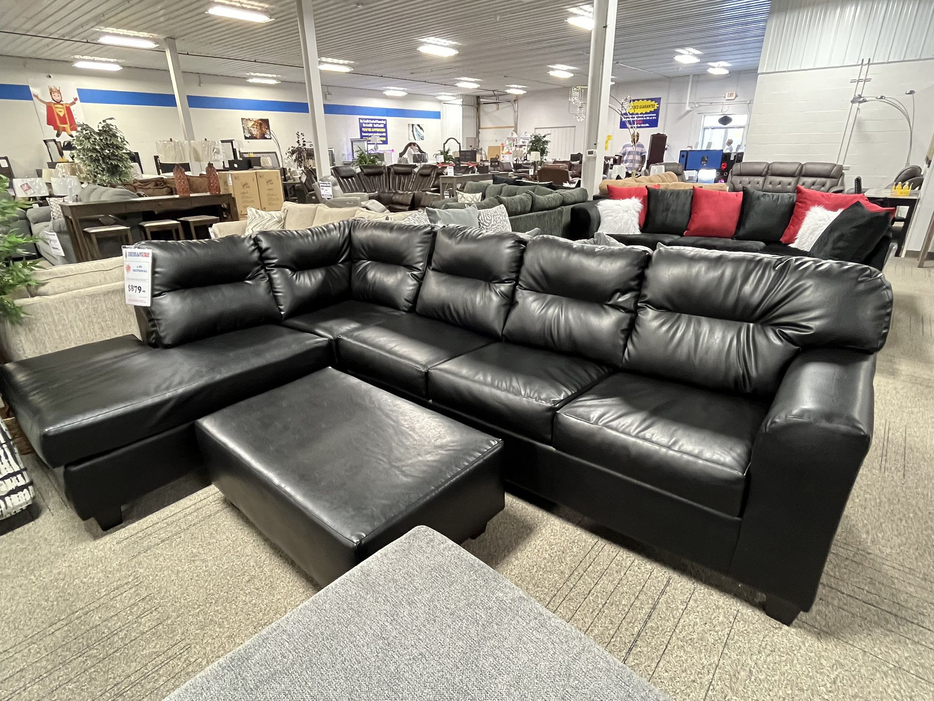 2 Piece Black Sectional