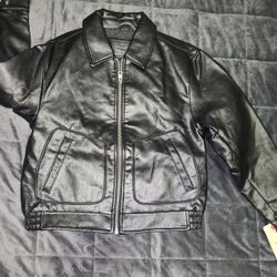 Levi's Faux Leather Retro Dad Bomber Jacket Women's Size Small 