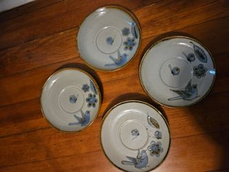 Set of 4 Saucer Salad Plates * Tonala * Ken Edwards * Palomar Mexico * 6.5"