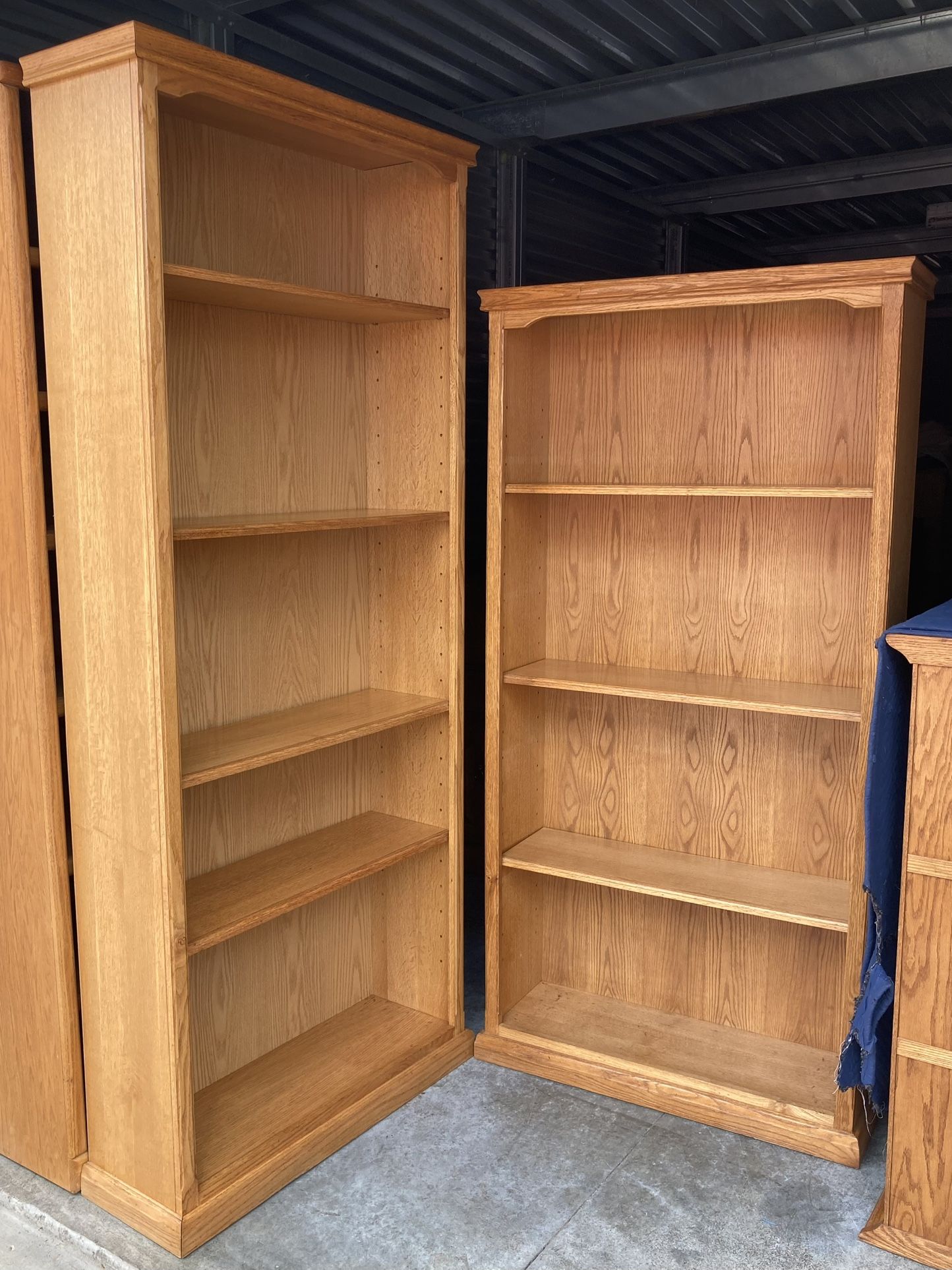 2 Oak Bookcases