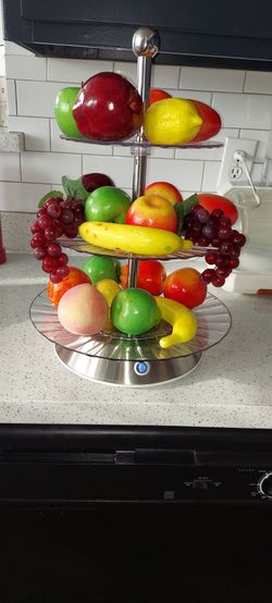 Rotating Electric 3 Tiers Platter