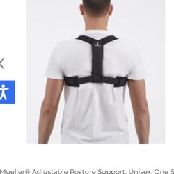 Mueller Adjustable Posture Support - Unisex Black (One Size)
