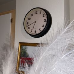  clock black  great  as new  hang on walls