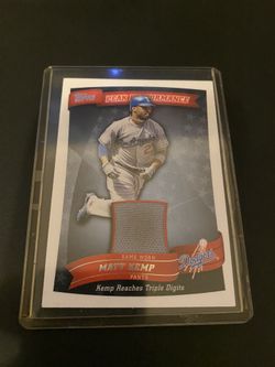 GAME-WORN MATT REMI PANTS Kemp Reaches Triple Digits