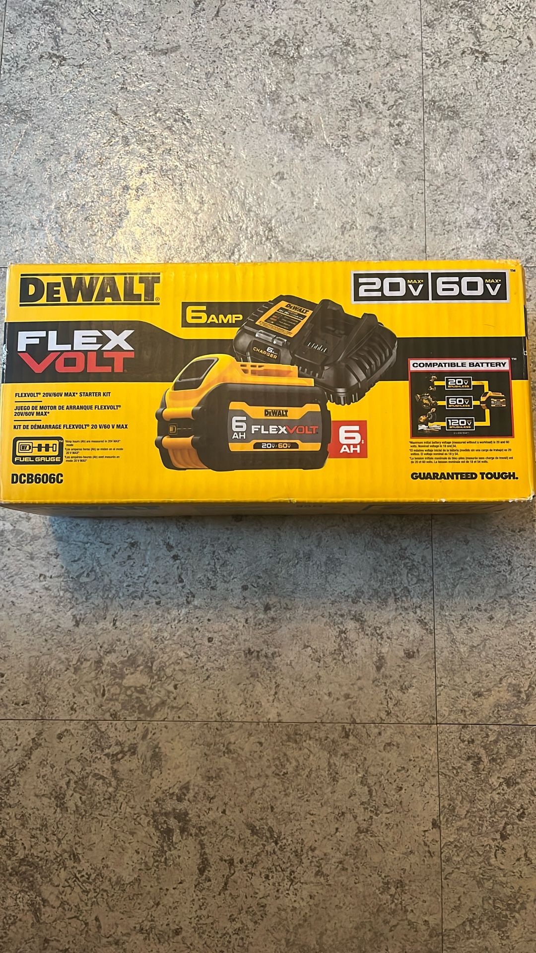 Dewalt Flex Volt 6ah Battery & Charger Kit