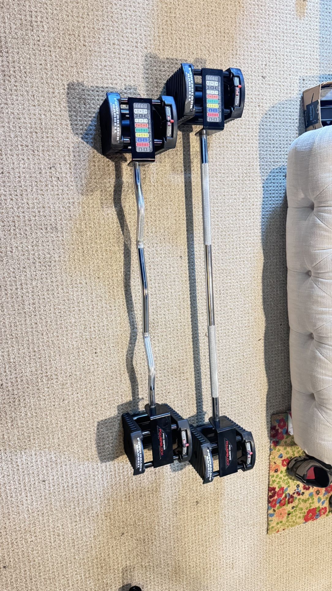 PowerBlock Pro Series Straight Bar PowerBlock Pro Series EZ Curl Bar