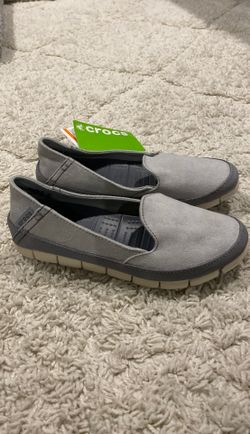 Crocs stretch Sole microsuede Skimmer Women’s slip-on loafers Size 5.5-6