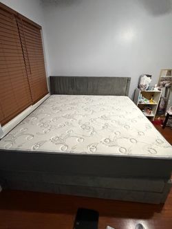 King mattress with bed frame