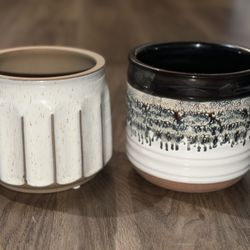 Ceramic Planter Pots & Cream Textured Bowl