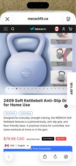 Merach 25lb soft kettlebell