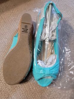 Baby blue sandals