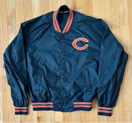 Vintage Chicago Bears Locker Line Satin Bomber Jacket Coat Men’s Size L