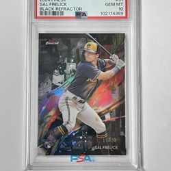 2024 Topps Finest Sal Frelick Rookie Black Common Refractor /20 PSA 10