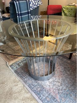 Glass dining table
