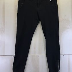 Banana Republic Sloan Black Crop Zip Cuff Pocket Stretch Pants Womens  Size 6 