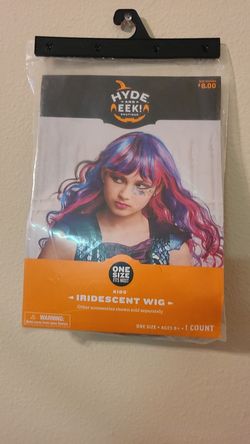 Hyde and eek kids iridescent wig one size fits most BRAND NEW