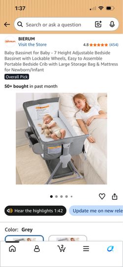 Bierum bassinet gray color