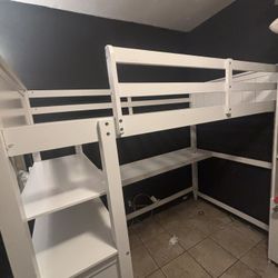 IKEA Loft Twin Bed With Desk and Drawers