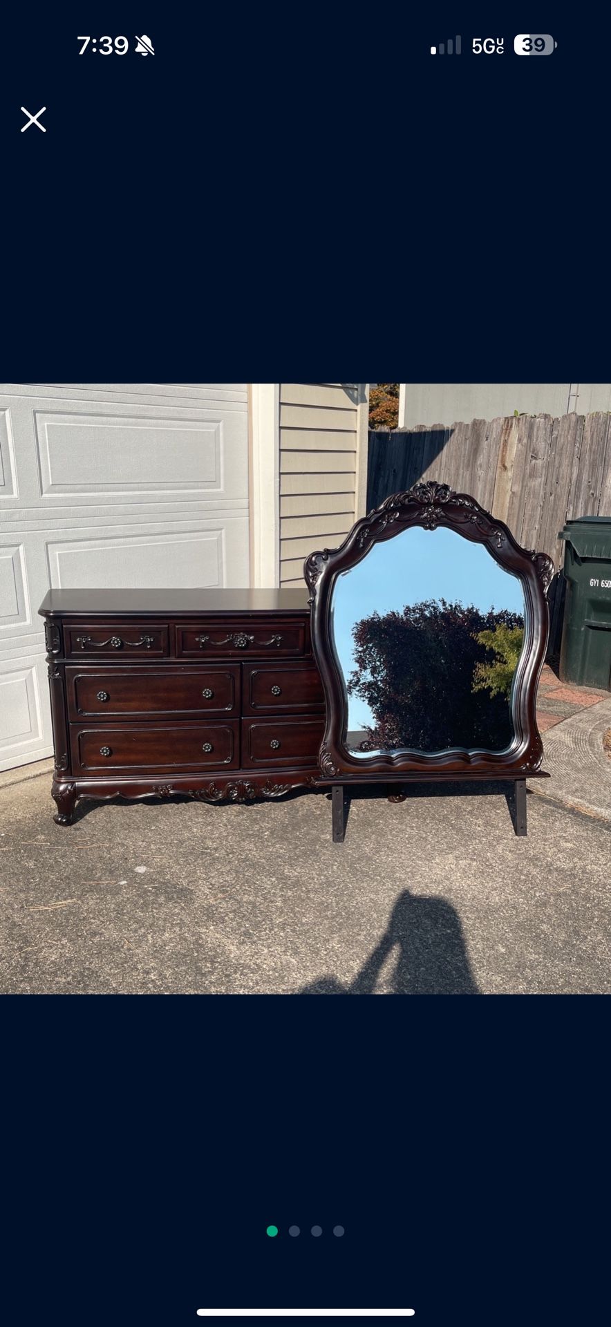 Wooden Floral Dresser