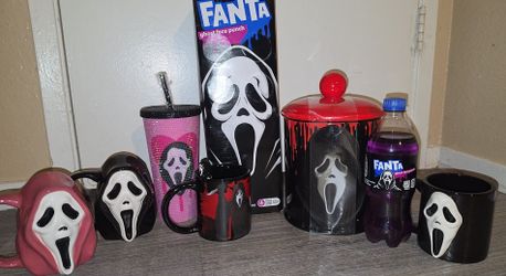 Ghost Face Cups & Cookie Jar & Fanta