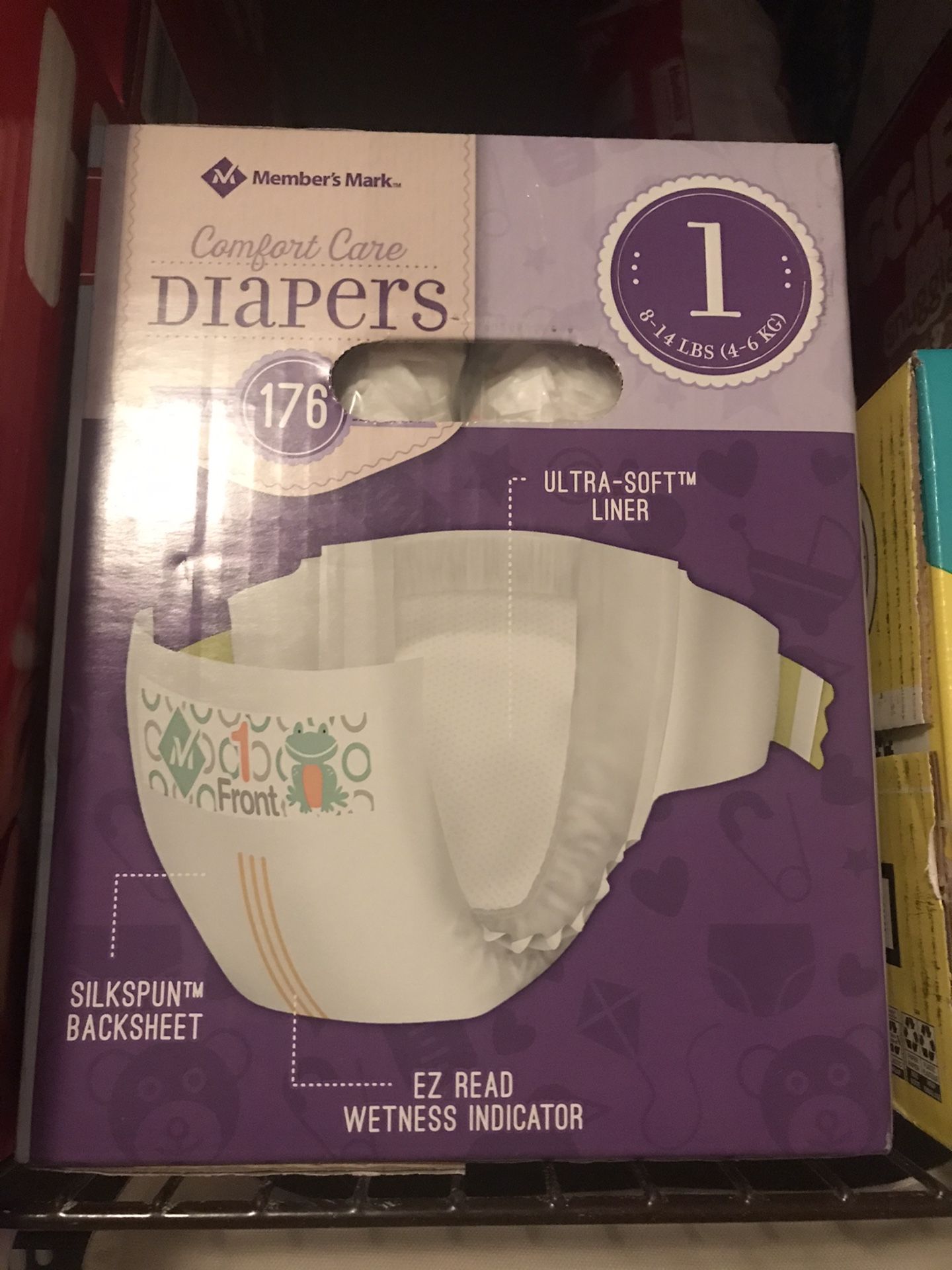 Members Mark Size 1 Diapers 176 count