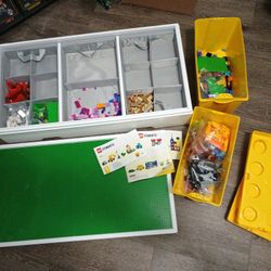 Kids Lego Playset And Storage Some Bags Are Not Even Open HardlyPlayed With