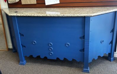 Great Marble Top Bar Or Use For Office Counter. Appx. 8 1/2’ x 2’