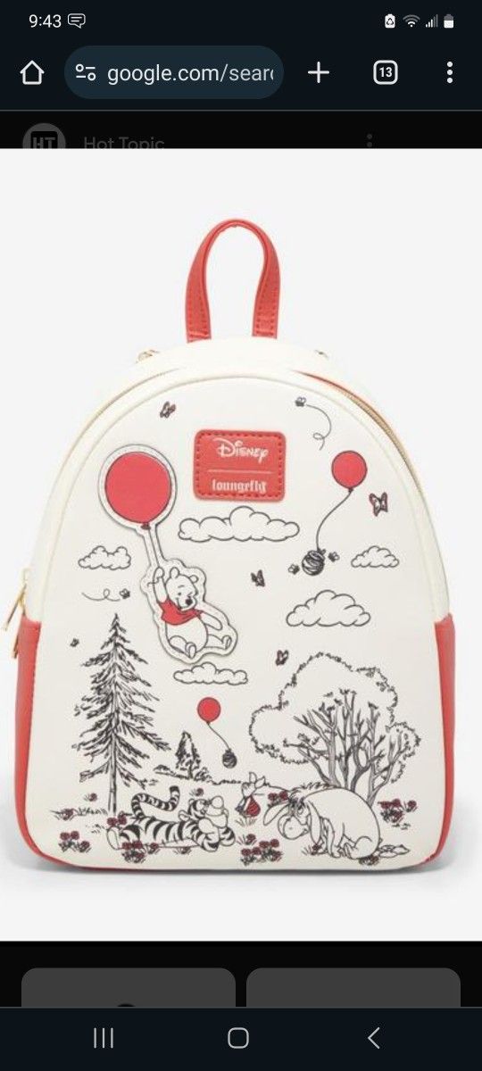NWT. Winnie The Pooh Loungefly Mini Backpack. 