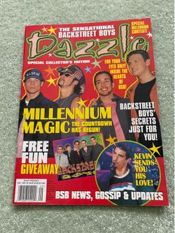 Backstreet Boys 1999 Dazzle Magazine Vol 1 #29 Millennium Era + MINT Poster BSB