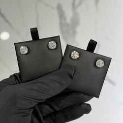 VVS 4ct Lab Diamond Stud Earrings 14k Gold