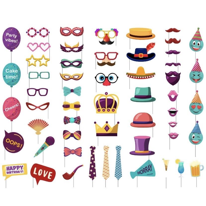 Photo Booth Props (2 Packs)