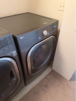 LG Front-Load Washer & Dryer Graphite Steel