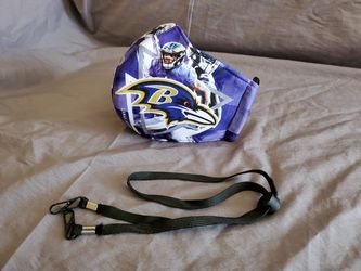 Baltimore Ravens Face Mask & Lanyard 2 piece set