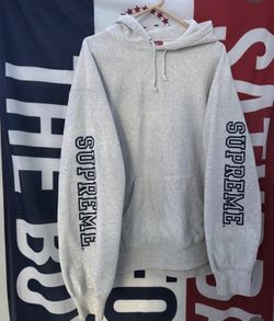 Supreme Collegiate Sleeve Hooded Sweatshirt Ash Grey