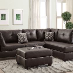 New Leatherette Sectional 